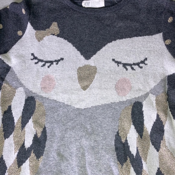 H&M Girls Owl Sweater - Picture 3 of 4
